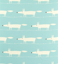 Mr Fox Fabric - Sky Sky