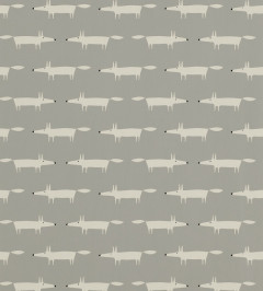 Little Fox Wallpaper - Silver Silver