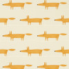 Midi Fox Wallpaper - Raffia / Chai Raffia / Chai