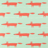 Mr Fox Fabric - Sage / Poppy Sage / Poppy