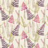 Athyrium Fabric - Plum / Fuchsia / Linen / Lime Plum / Fuchsia / Linen / Lime