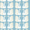 Swim Swam Swan Wallpaper - Sky / Chai Sky / Chai