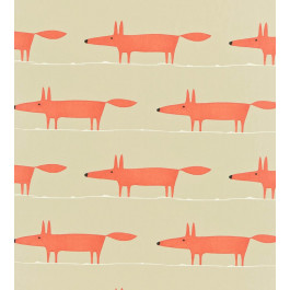 HARLEQUIN SCION CURTAIN FABRIC Little Mr Fox 2 METRES GINGER NATURAL & PAPRIKA