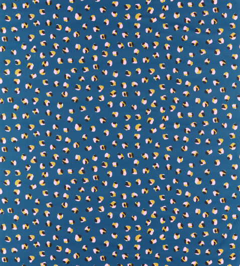 Leopard Dots Fabric - Denim / Milkshake Denim / Milkshake