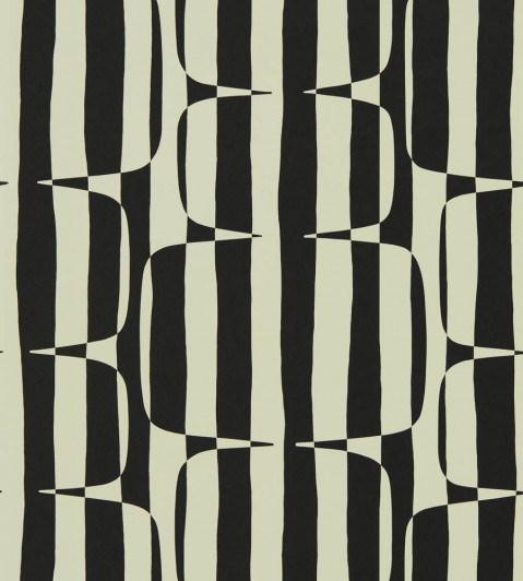 Lohko Stripe Wallpaper - Liquorice Liquorice