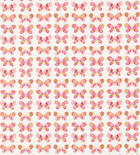 Madame Butterfly Fabric - Cerise / Pistachio / Chalk Cerise / Pistachio / Chalk