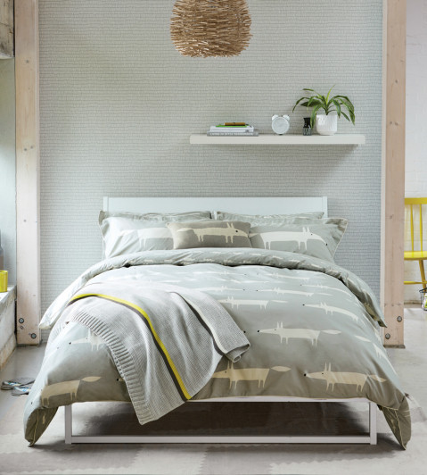 Mr Fox Duvet Cover Homeware in Silver Scion Living