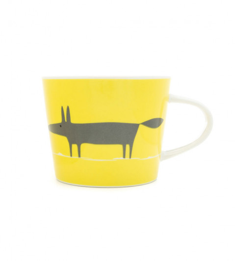 Mr Fox Mini Mug, Yellow / Charcoal Yellow / Charcoal