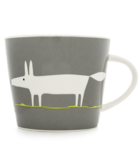 Mr Fox Mug, Charcoal / Lime Charcoal / Lime