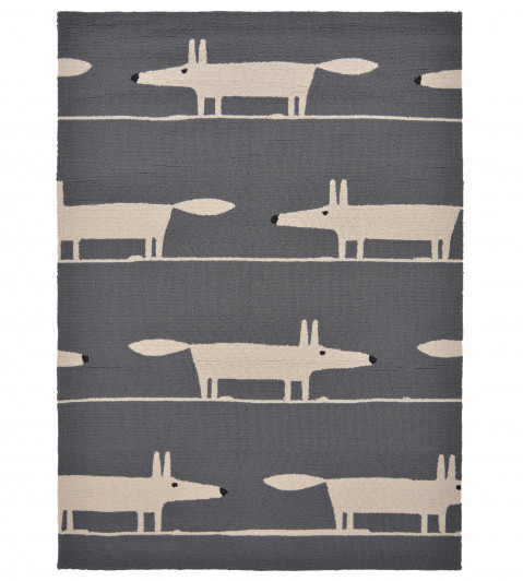 Mr Fox Outdoor Rug - Charcoal Charcoal