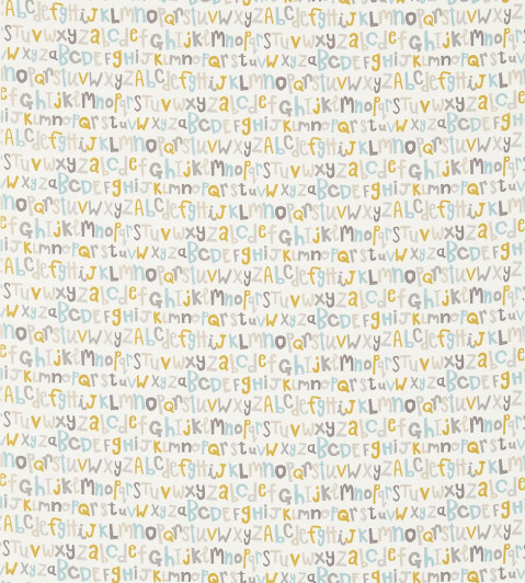 Letters Play Fabric - Hemp / Biscuit / Paper Hemp / Biscuit / Paper