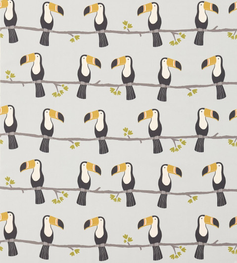Terry Toucan Fabric - Charcoal / Putty Charcoal / Putty
