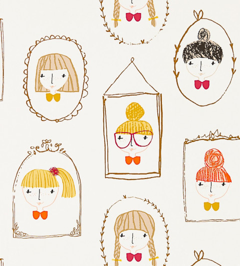 Hello Dolly Wallpaper - Sunshine / Tangerine Sunshine / Tangerine