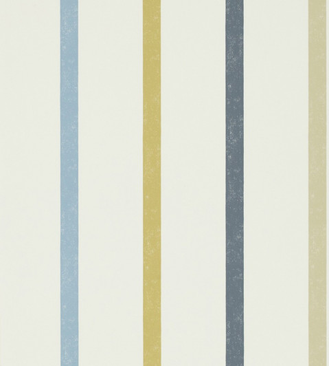 Hoppa Stripe Wallpaper - Cobalt / Almond / Midnight Cobalt / Almond / Midnight