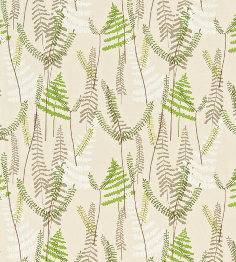 Athyrium Fabric - Hessian/Apple/Pebble Hessian/Apple/Pebble