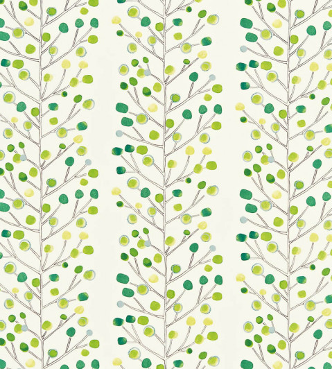 Berry Tree Fabric - Emerald / Lime / Chalk Emerald / Lime / Chalk