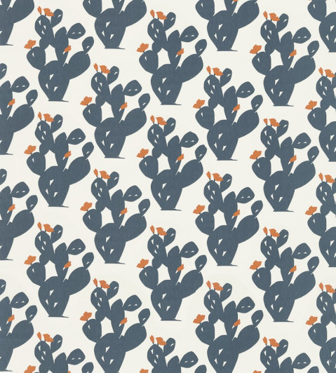 Opunita Fabric - Charcoal / Paprika Charcoal / Paprika