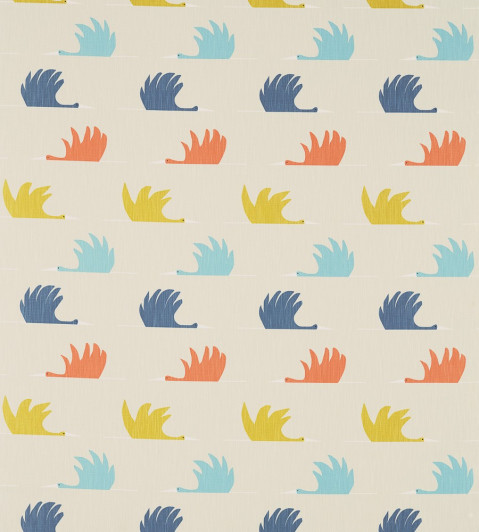 Colin Crane Fabric - Pink Grapefruit / Ink / Sky Pink Grapefruit / Ink / Sky