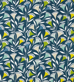 Noukku Fabric - Mist / Kiwi / Midnight Mist / Kiwi / Midnight
