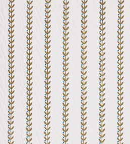 Beanstalk Stripe Fabric - Mushroom/Coast Blue Mushroom/Coast Blue