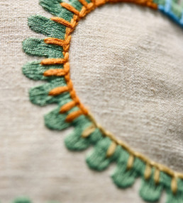 Bimble Embroidery Fabric - Meadow Meadow