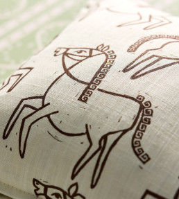 Canter Print Fabric - Chestnut Chestnut
