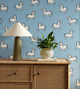 Canter Wallpaper - Denim Denim