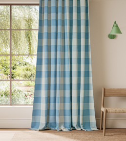 Central Check Fabric - Cornflower Cornflower