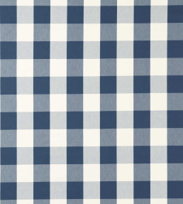 Central Check Fabric - Indigo Indigo