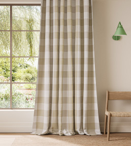 Central Check Fabric - Pebble Pebble