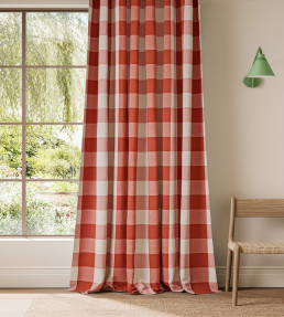 Central Check Fabric - Tomato Tomato