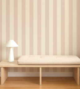 Central Stripe Wallpaper - Blush Blush