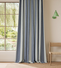 Central Stripe Fabric - Indigo Indigo