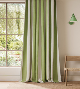 Central Stripe Fabric - Pea Green/Kelly Green Pea Green/Kelly Green