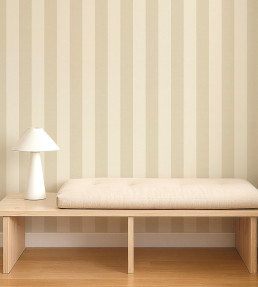 Central Stripe Wallpaper - Pebble Pebble