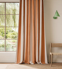 Central Stripe Fabric - Tangerine Tangerine