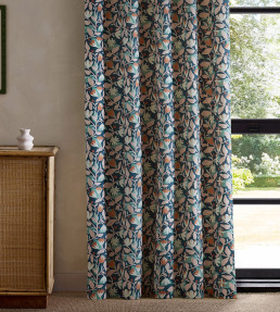 Dancing Daisies Print Fabric - Midnight Midnight