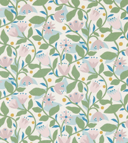 Dancing Daisies Wallpaper - Lilac Lilac