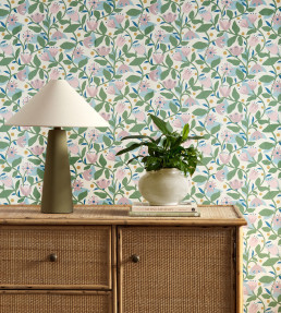 Dancing Daisies Wallpaper - Lilac Lilac