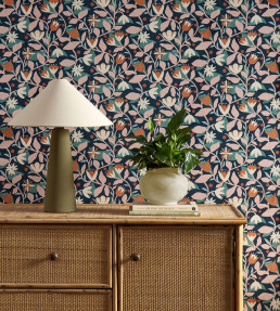Dancing Daisies Wallpaper - Midnight Midnight