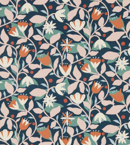 Dancing Daisies Wallpaper - Midnight Midnight