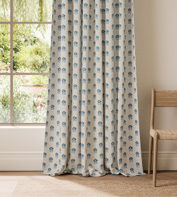 Ditsy Daisy Fabric - Denim Denim