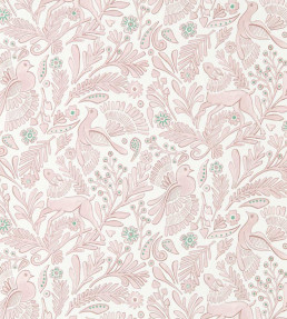 Dove & Deer Wallpaper - Lilac Lilac