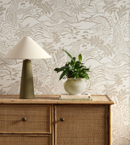 Falling Foss Wallpaper - Linen Linen
