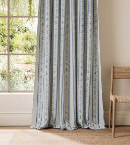 Fondant Stripe Fabric - Denim Denim