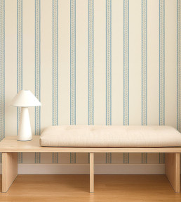 Fondant Stripe Wallpaper - Denim Denim