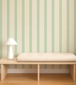 Fondant Stripe Wallpaper - Jade Jade