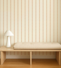 Harvest Stripe Wallpaper - Tangerine Tangerine