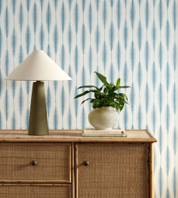 Kasuri Wallpaper - Coast Blue Coast Blue