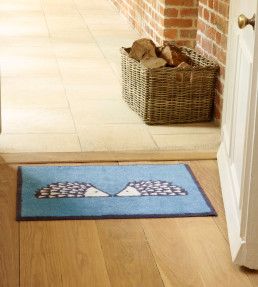 Kissing Spike Door Mat, Turquoise Turquoise